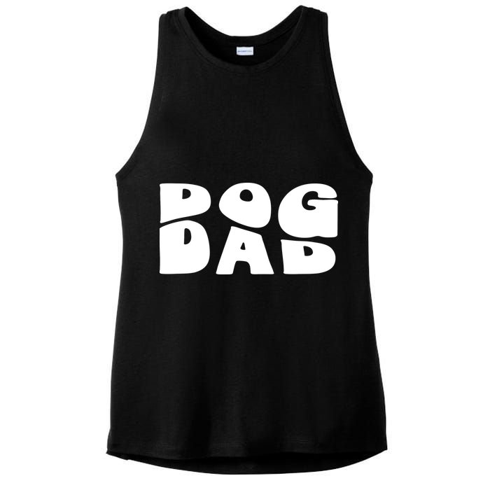 Dog Dad Retro Funny Pod Ladies PosiCharge Tri-Blend Wicking Tank