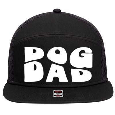 Dog Dad Retro Funny Pod 7 Panel Mesh Trucker Snapback Hat