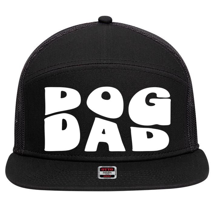 Dog Dad Retro Funny Pod 7 Panel Mesh Trucker Snapback Hat