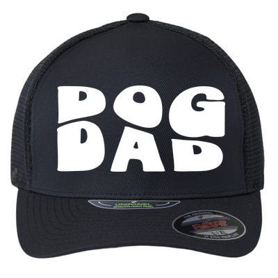 Dog Dad Retro Funny Pod Flexfit Unipanel Trucker Cap
