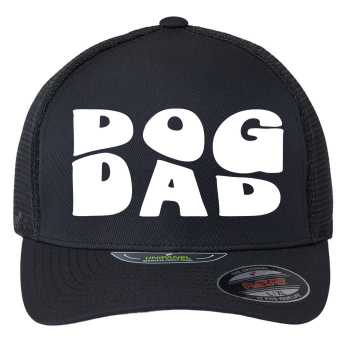 Dog Dad Retro Funny Pod Flexfit Unipanel Trucker Cap