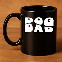 Dog Dad Retro Funny Pod 11oz C Handle Ceramic Mug