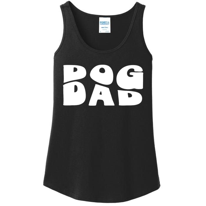 Dog Dad Retro Funny Pod Ladies Essential Tank