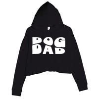 Dog Dad Retro Funny Pod Crop Fleece Hoodie