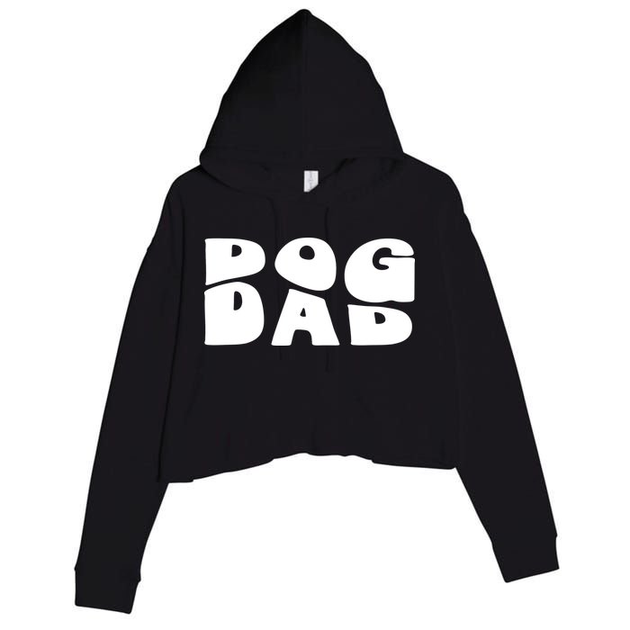 Dog Dad Retro Funny Pod Crop Fleece Hoodie