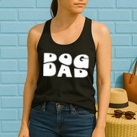 Dog Dad Retro Funny Pod Womens Tank Top