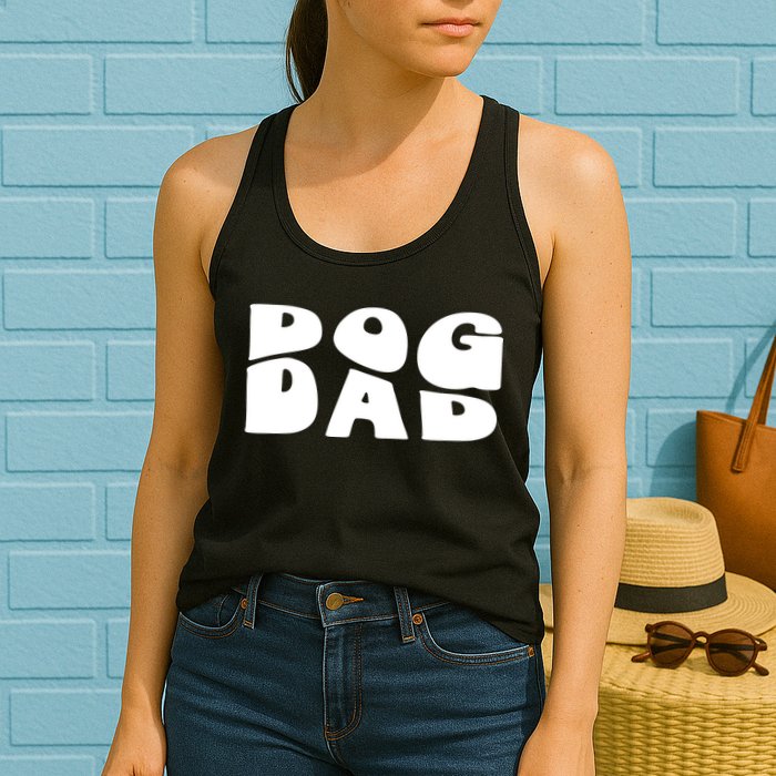 Dog Dad Retro Funny Pod Womens Tank Top