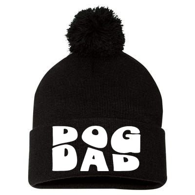 Dog Dad Retro Funny Pod Pom Pom 12in Knit Beanie