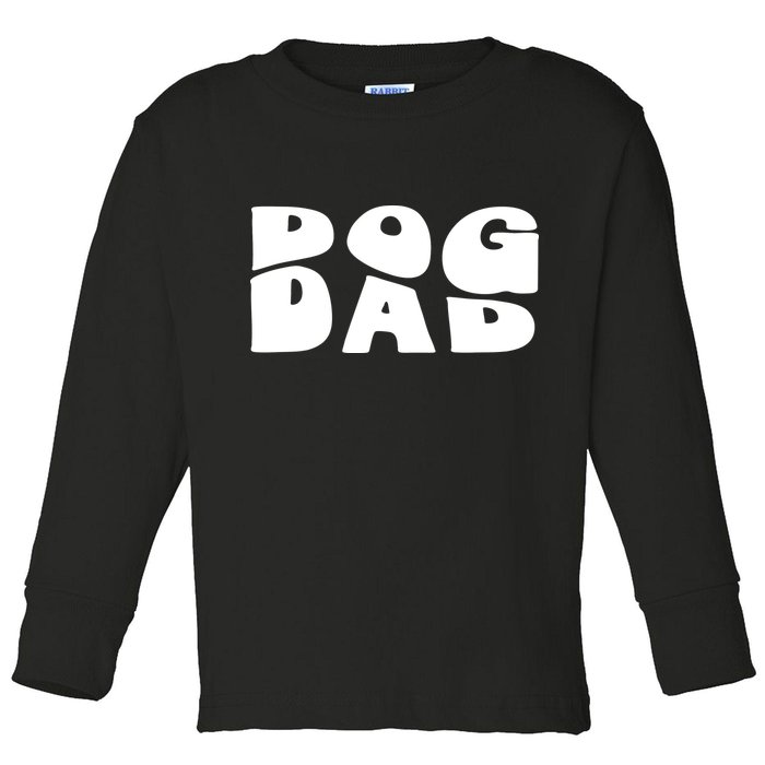 Dog Dad Retro Funny Pod Toddler Long Sleeve Shirt