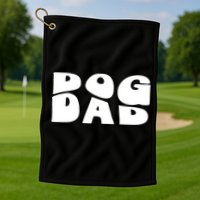 Dog Dad Retro Funny Pod Golf Towel