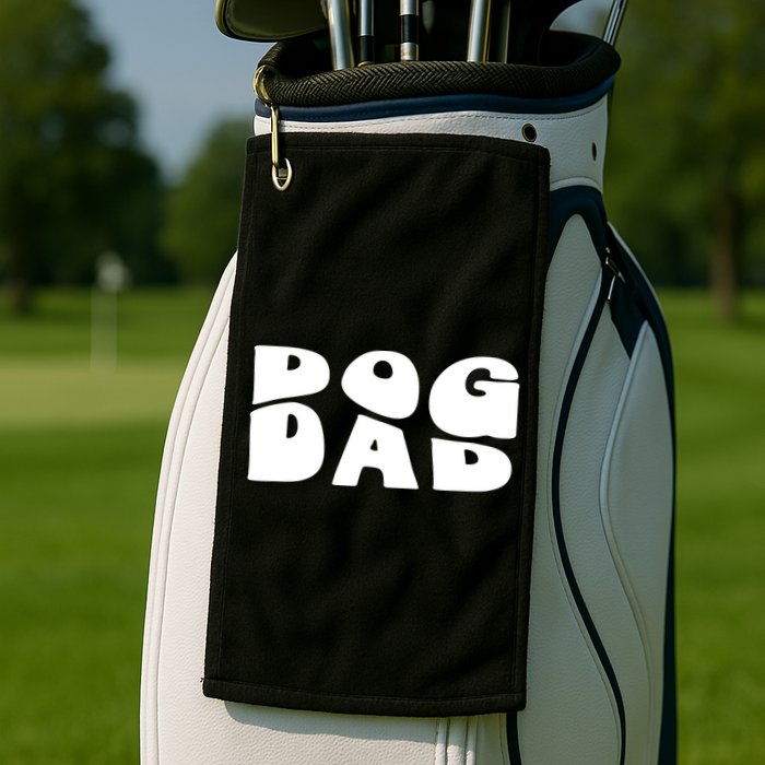 Dog Dad Retro Funny Pod Golf Towel