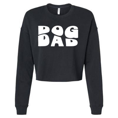 Dog Dad Retro Funny Pod Cropped Pullover Crew