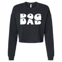 Dog Dad Retro Funny Pod Cropped Pullover Crew