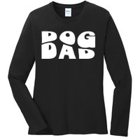 Dog Dad Retro Funny Pod Ladies Long Sleeve Shirt