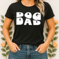 Dog Dad Retro Funny Pod Womens T-Shirt