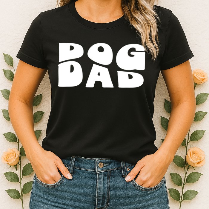 Dog Dad Retro Funny Pod Womens T-Shirt