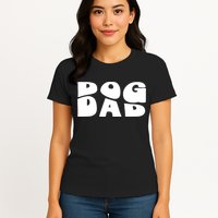 Dog Dad Retro Funny Pod Womens T-Shirt