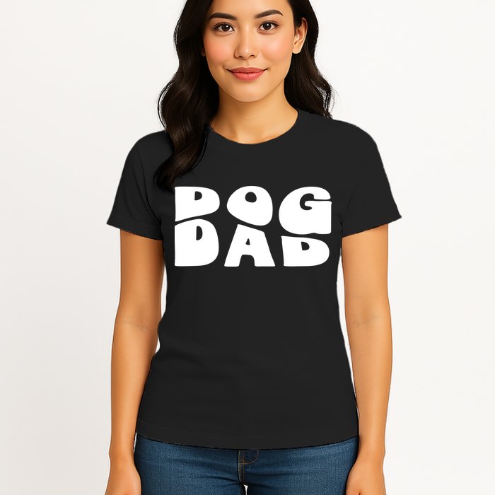 Dog Dad Retro Funny Pod Womens T-Shirt