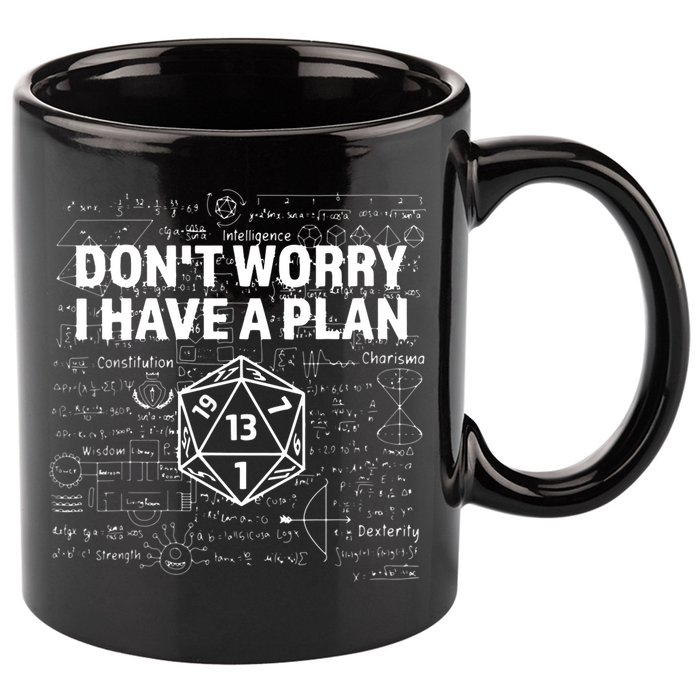 D.20 Dice Roll 1 Funny Dungeon Gamer Critical Fail Dragon 11oz C Handle Ceramic Mug