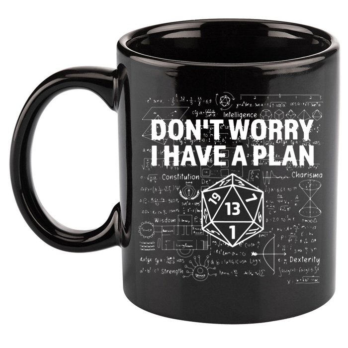 D.20 Dice Roll 1 Funny Dungeon Gamer Critical Fail Dragon 11oz C Handle Ceramic Mug