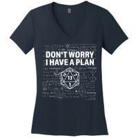 D.20 Dice Roll 1 Funny Dungeon Gamer Critical Fail Dragon Women's V-Neck T-Shirt