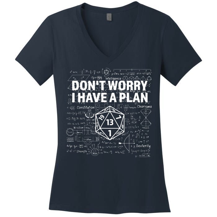 D.20 Dice Roll 1 Funny Dungeon Gamer Critical Fail Dragon Women's V-Neck T-Shirt