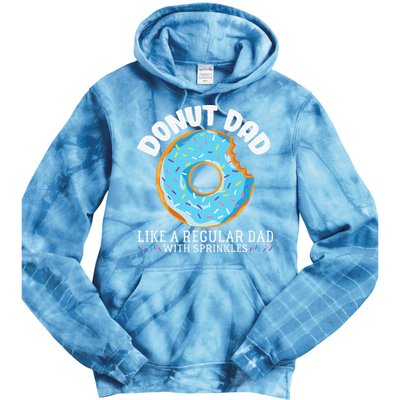 Donut Dad Regular Dad With Sprinkles Father's Day Tie Dye Hoodie