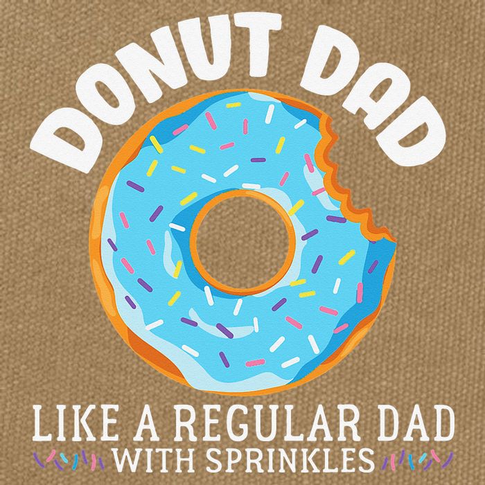Donut Dad Regular Dad With Sprinkles Father's Day Cotton Canvas Backpack