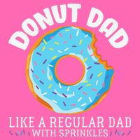 Donut Dad Regular Dad With Sprinkles Father's Day Stripe Pom Pom Beanie