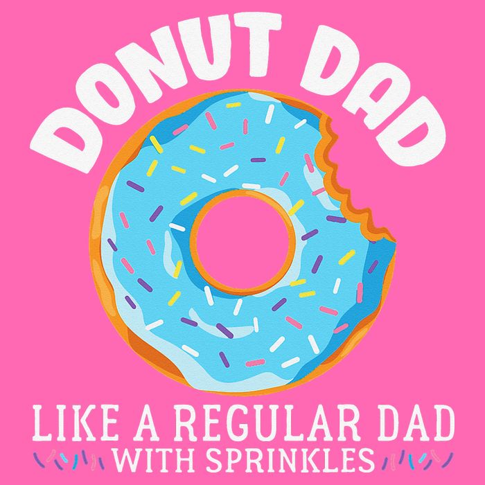 Donut Dad Regular Dad With Sprinkles Father's Day Stripe Pom Pom Beanie
