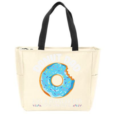 Donut Dad Regular Dad With Sprinkles Father's Day Zip Tote Bag