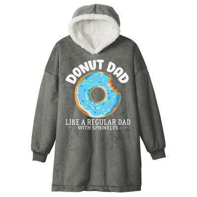 Donut Dad Regular Dad With Sprinkles Father's Day Hooded Wearable Blanket