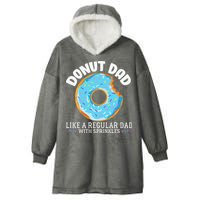 Donut Dad Regular Dad With Sprinkles Father's Day Hooded Wearable Blanket