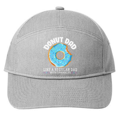 Donut Dad Regular Dad With Sprinkles Father's Day 7-Panel Snapback Hat