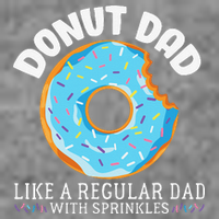 Donut Dad Regular Dad With Sprinkles Father's Day 7-Panel Snapback Hat