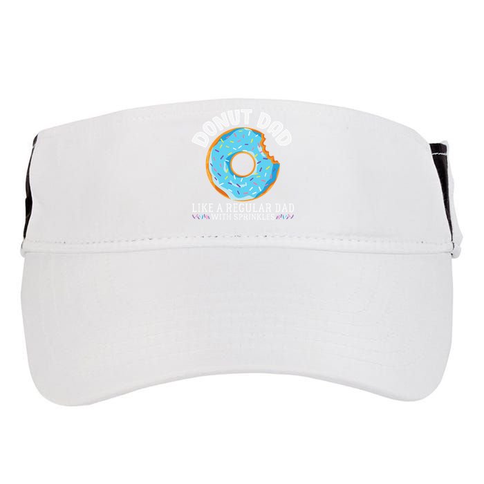 Donut Dad Regular Dad With Sprinkles Father's Day Adult Drive Performance Visor