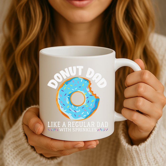 Donut Dad Regular Dad With Sprinkles Father's Day Mug