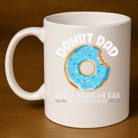 Donut Dad Regular Dad With Sprinkles Father's Day 11oz C Handle Ceramic Mug