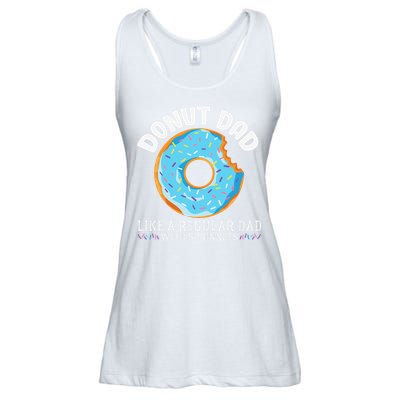 Donut Dad Regular Dad With Sprinkles Father's Day Ladies Essential Flowy Tank