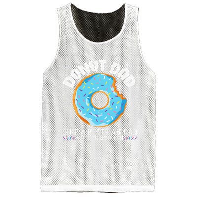 Donut Dad Regular Dad With Sprinkles Father's Day Mesh Reversible Basketball Jersey Tank