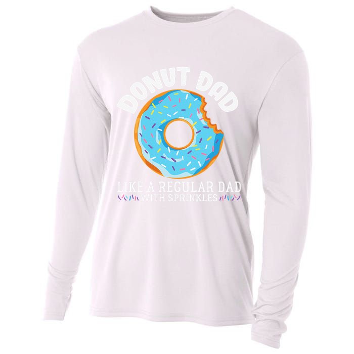 Donut Dad Regular Dad With Sprinkles Father's Day Cooling Performance Long Sleeve Crew