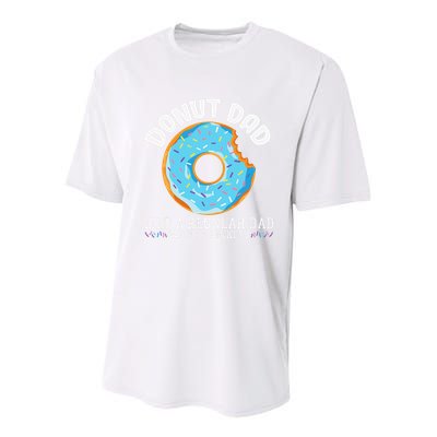 Donut Dad Regular Dad With Sprinkles Father's Day Youth Performance Sprint T-Shirt