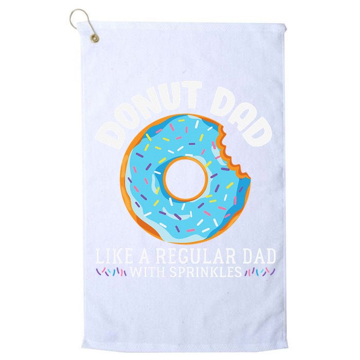 Donut Dad Regular Dad With Sprinkles Father's Day Golf Towel