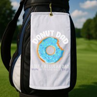 Donut Dad Regular Dad With Sprinkles Father's Day Golf Towel