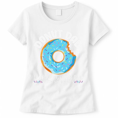 Donut Dad Regular Dad With Sprinkles Father's Day Womens T-Shirt