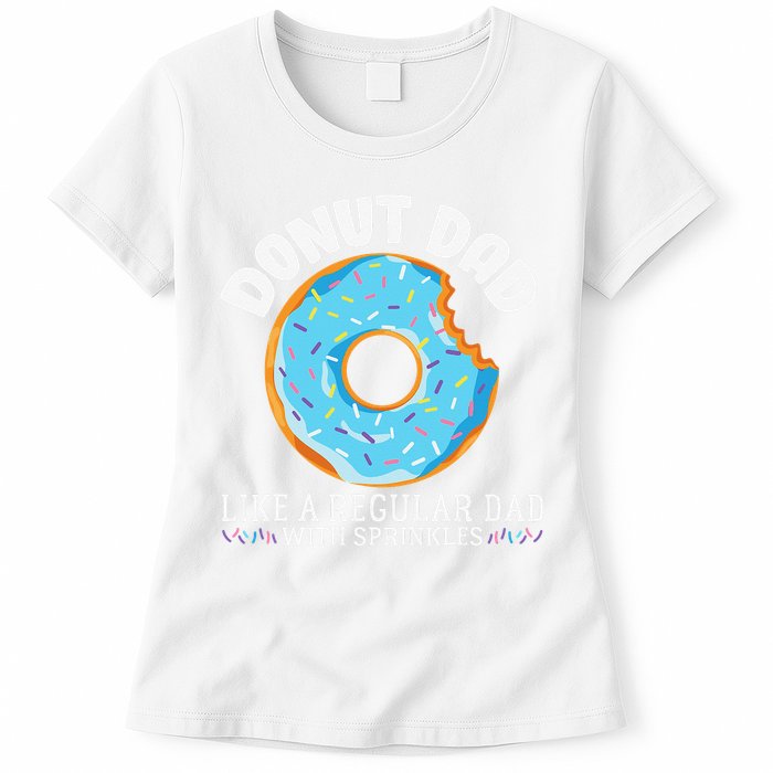 Donut Dad Regular Dad With Sprinkles Father's Day Womens T-Shirt