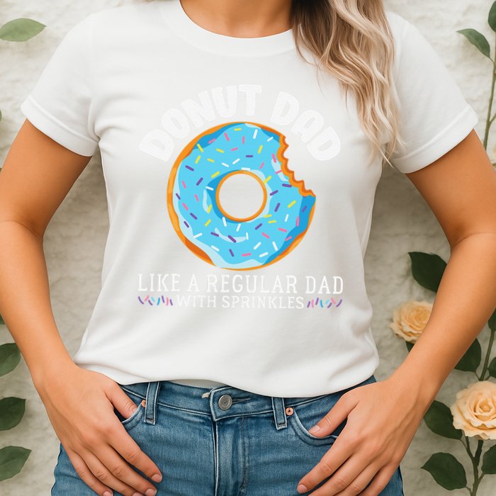 Donut Dad Regular Dad With Sprinkles Father's Day Womens T-Shirt