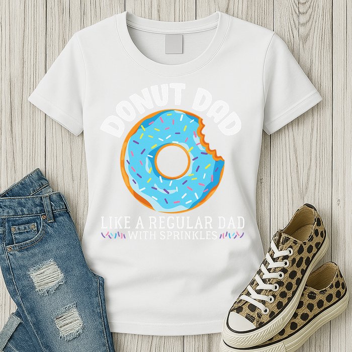Donut Dad Regular Dad With Sprinkles Father's Day Womens T-Shirt