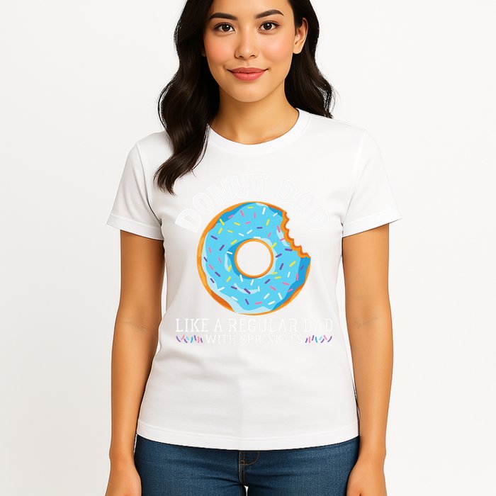 Donut Dad Regular Dad With Sprinkles Father's Day Womens T-Shirt