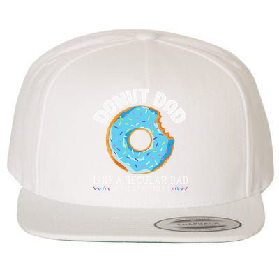 Donut Dad Regular Dad With Sprinkles Father's Day Wool Snapback Cap
